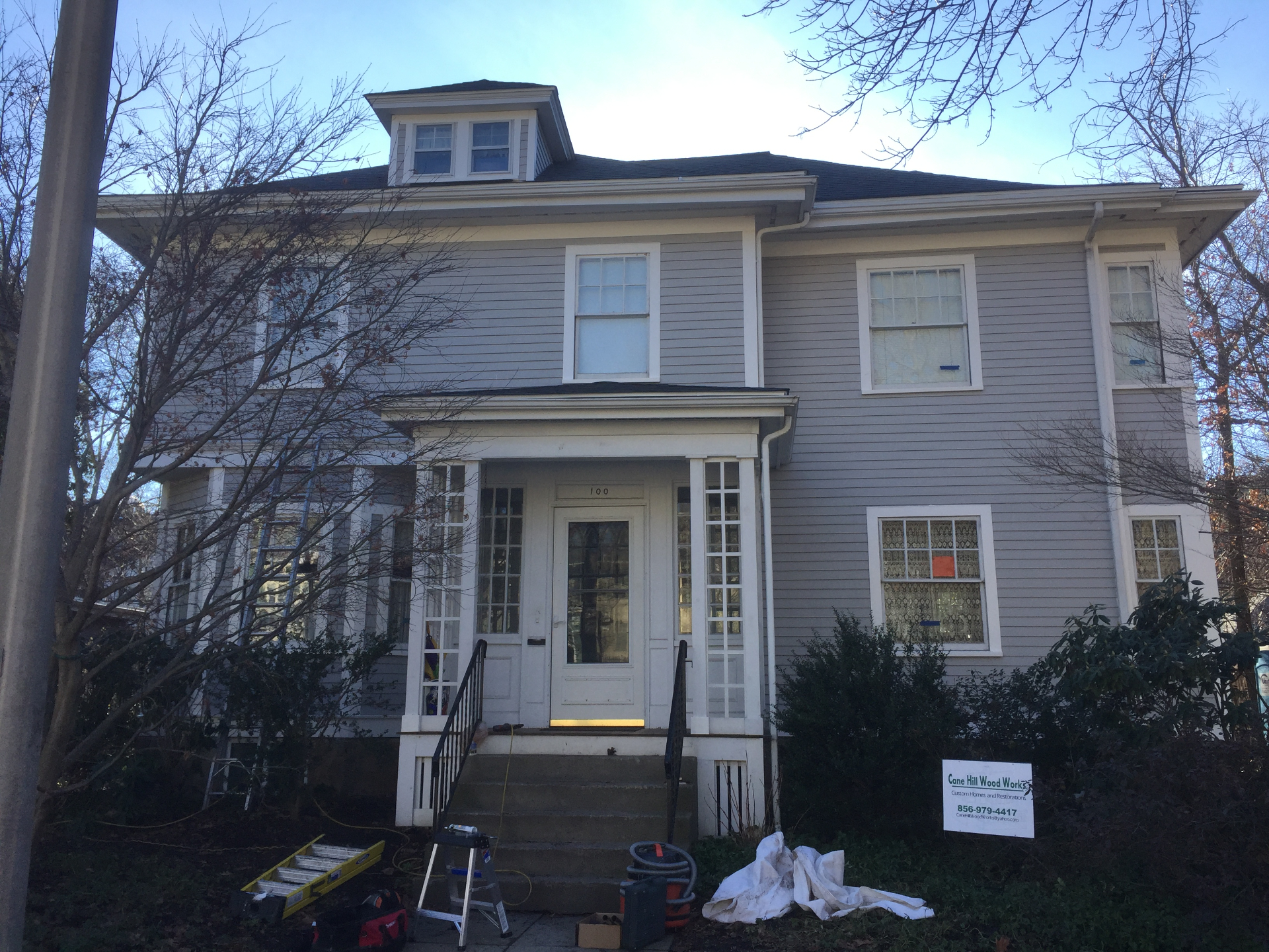 Complete exterior siding renovation by Cane Hill Wood Works in Weston MA.